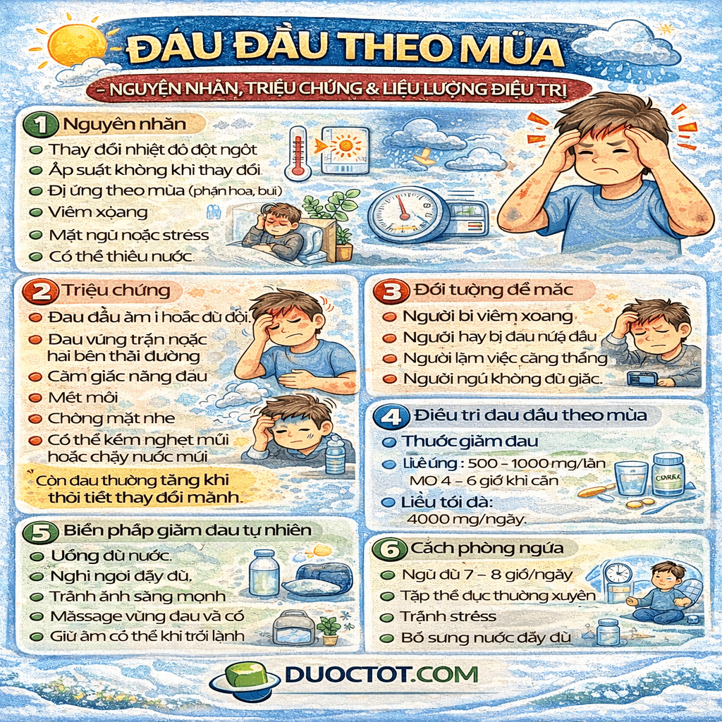 BỆNH ĐAU ĐẦU THEO MÙA